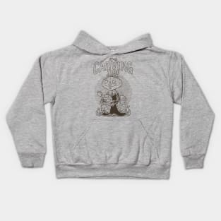 CARVING TIME - lines Kids Hoodie